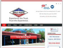 Tablet Screenshot of dalefesteautomotive.com